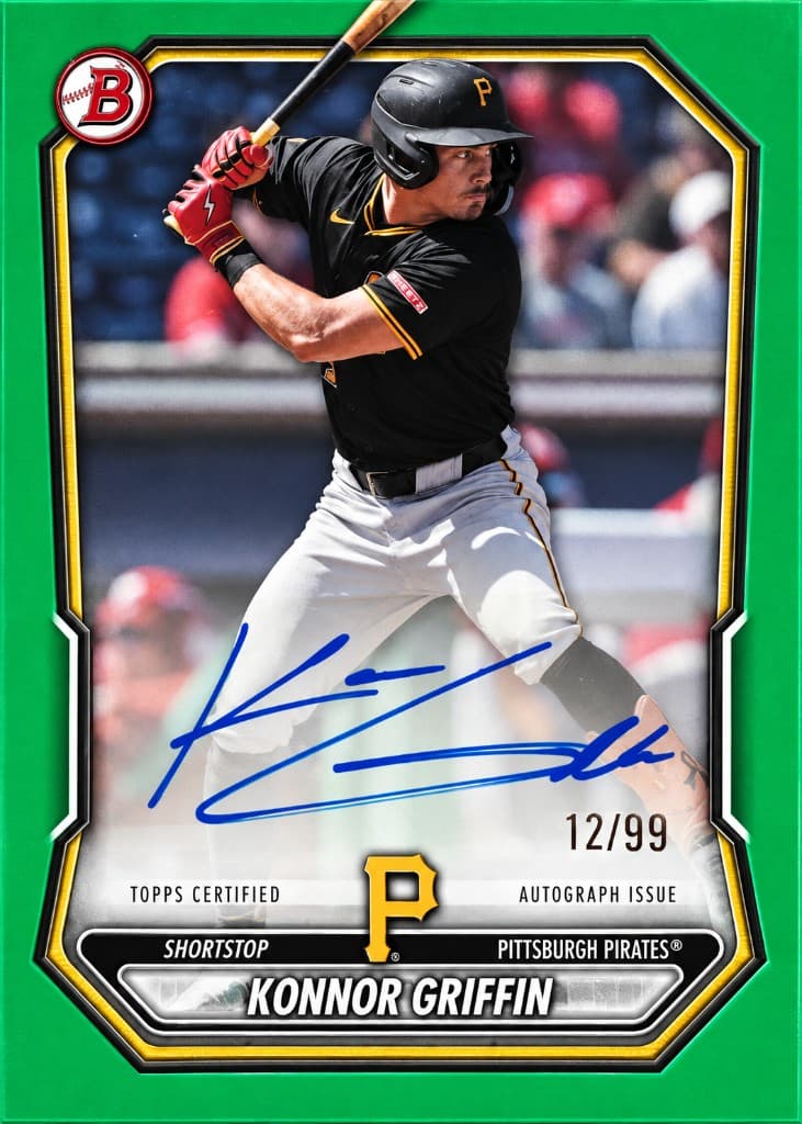 2026 Bowman Konnor Griffin Auto card in a MAG holder, graded MAG 10 Gem Mint
